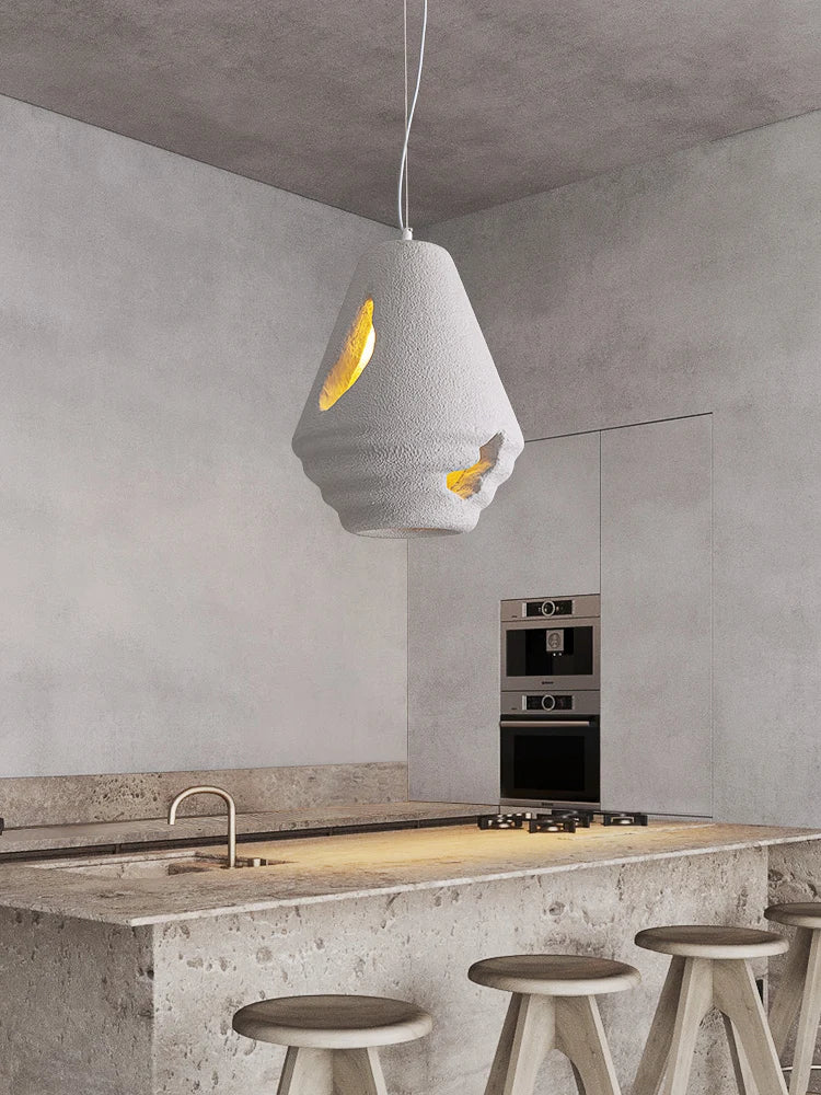 suspension lampe art moderne créatif nordique wabi sabi éclairage décoration - vue 5 sur 12