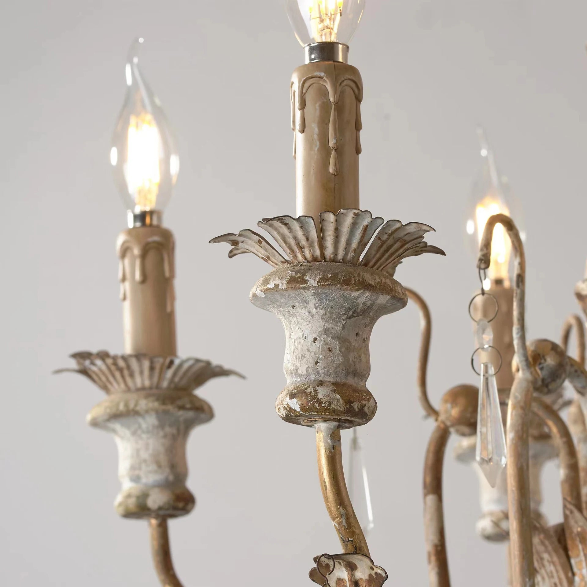 lustre en bois vintage français design art pour salon - vue 7 sur 6