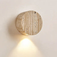 Applique murale japonaise en pierre jaune naturelle Wabi Sabi