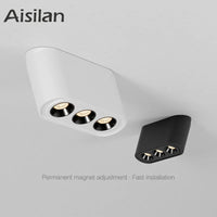 Aisilan LED-Deckenleuchte Magnetischer Spot Aufputz Verstellbarer Winkel