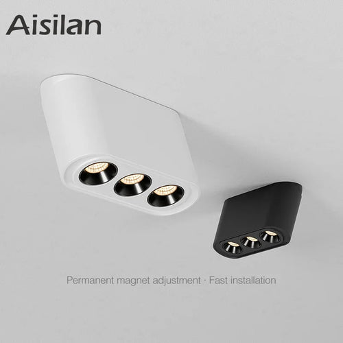 Aisilan LED-Deckenleuchte Magnetischer Spot Aufputz Verstellbarer Winkel