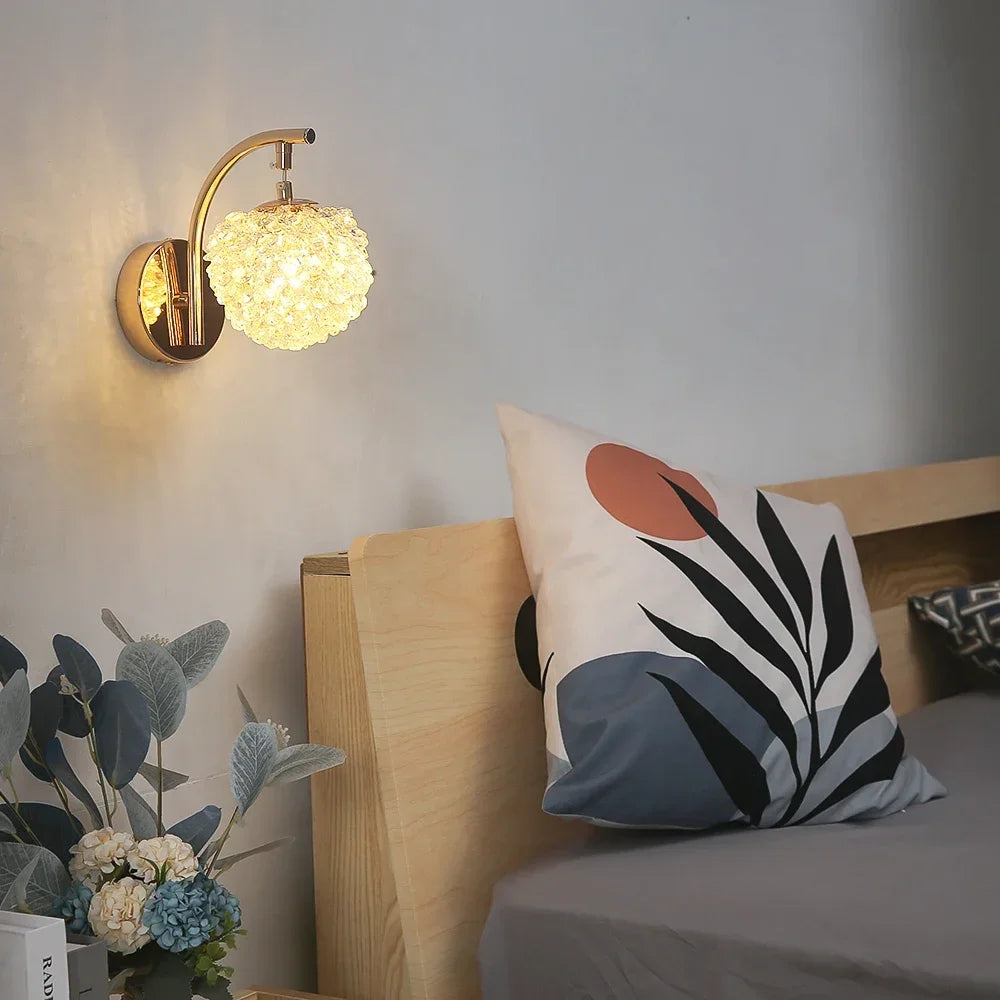 applique murale nordique design en boule de cristal décorative - vue 5 sur 8