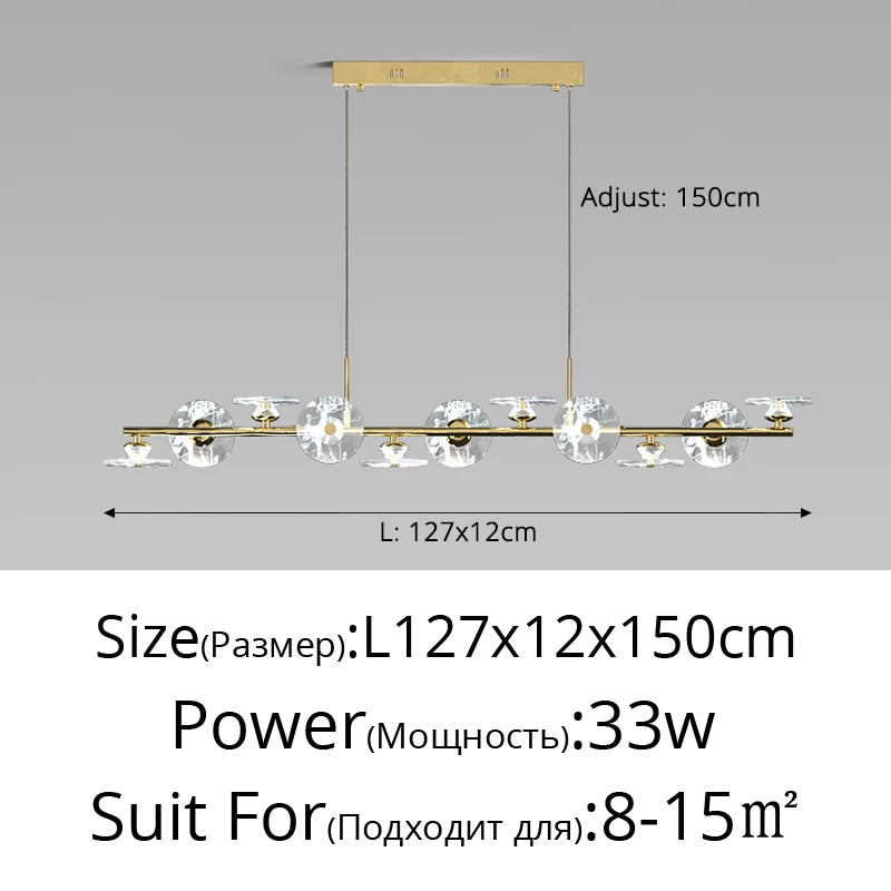 suspension moderne minimaliste en verre et éclairage led créatif - vue 12 sur 12