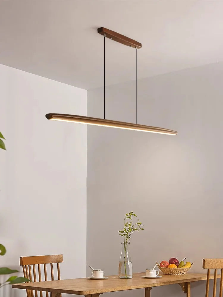 Trendiger Holz-Kronleuchter dimmbar für modernes Interieur - vue 4 sur 15