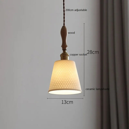 Design-Pendelleuchte LED Schmetterling Keramik und Holz - vue 22 sur 30