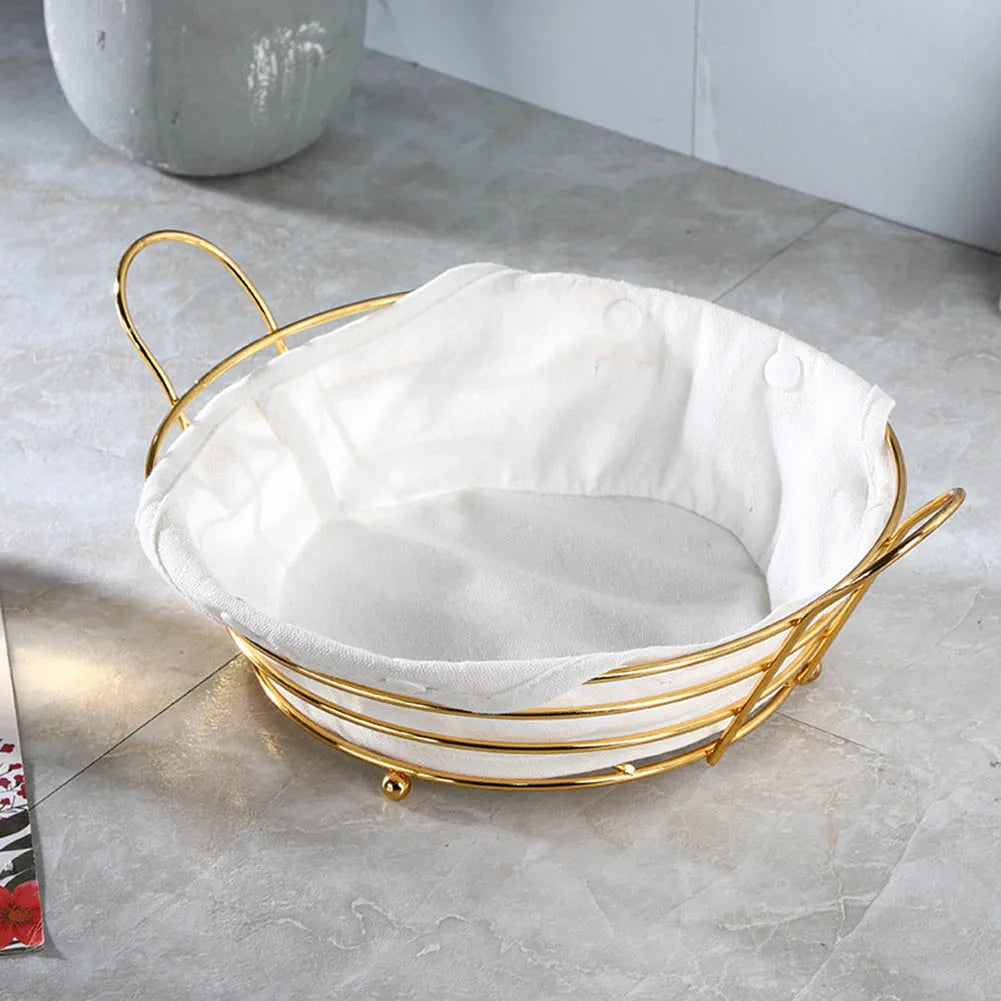 panier de rangement en métal pour collations et fruits - vue 5 sur 6