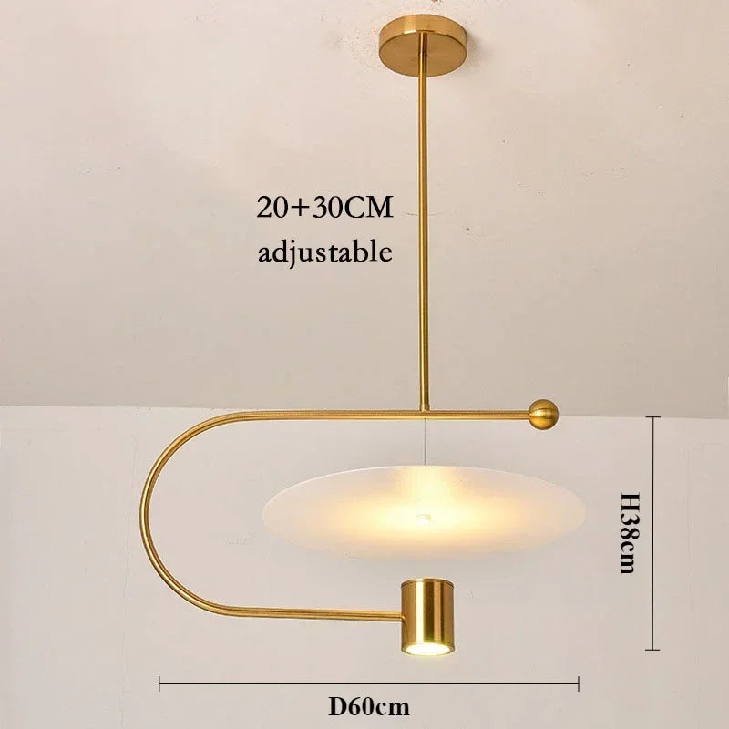 Minimalistischer nordischer Acryl-Kronleuchter für moderne Einrichtung - vue 12 sur 14