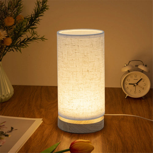Tischlampe aus Massivholz im warmen und schlichten Stil - vue 4 sur 5