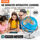 VEVOR Educational Globe 10in/254mm Interactive AR World Globe LED Night Lighting,  AR APP Compatible with Android or iOS Devices