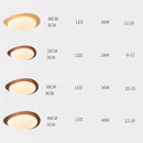 LED-Deckenleuchte aus nordischem Holz mit Acryl und Walnusskiesel