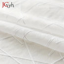 Voilage tulle a motifs rayures style moderne salon
