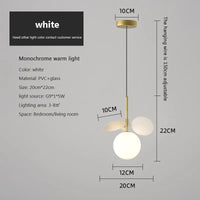 Boule de verre nordique suspension lustre lampe créative salon chambre d'enfants chambre intérieur décoratif Lampurant LED