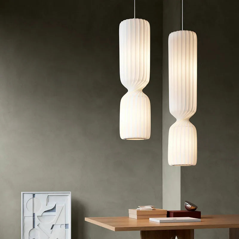 lustre japonais silencieux grande hauteur pour loft duplex restaurant - vue 3 sur 12