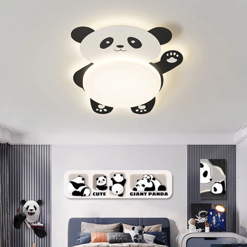 Niedliche Panda-Deckenleuchte für modernes, minimalistisches Kinderzimmer - vue 4 sur 7