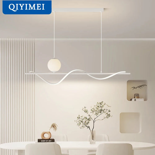 lustre led moderne avec ampoules et abat-jour suspendus