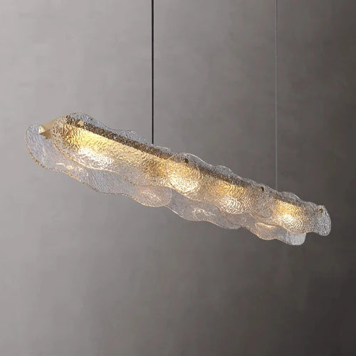 Moderne Pendelleuchte aus Kupfer und Glas für Restaurants