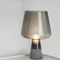 lampe de table moderne en ciment et verre décoration nordique