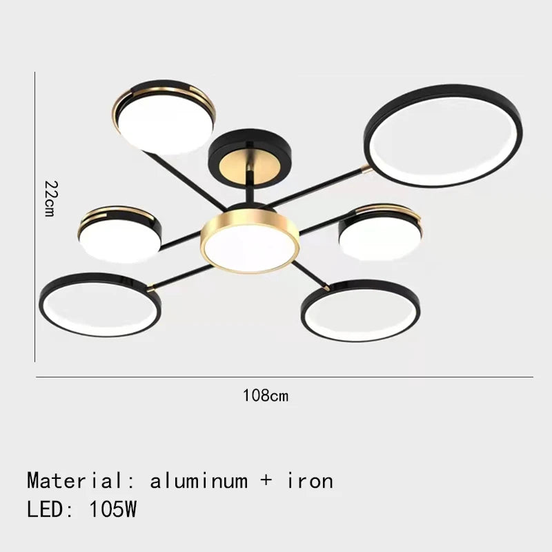 Minimalistische LED-Deckenleuchte 3 Farbtemperaturen dekorative Innenleuchte - vue 26 sur 30