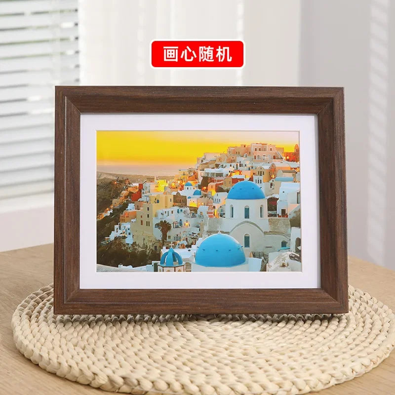 cadre photo en bois minimaliste pour décoration intérieure et cadeau