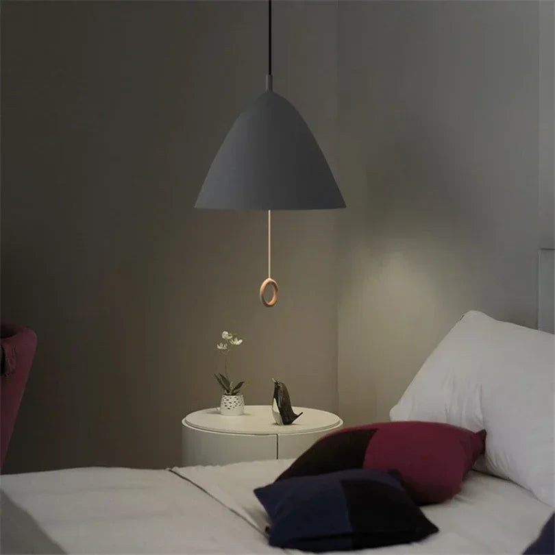 Denmark Designer Pendant Lamp Macaron Suspension Dinning Room Bedroom Ceiling Hanging Pull Switch Light Fixtures - vue 3 sur 10