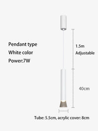 lampe suspendue led moderne avec ampoule gu10 long tube