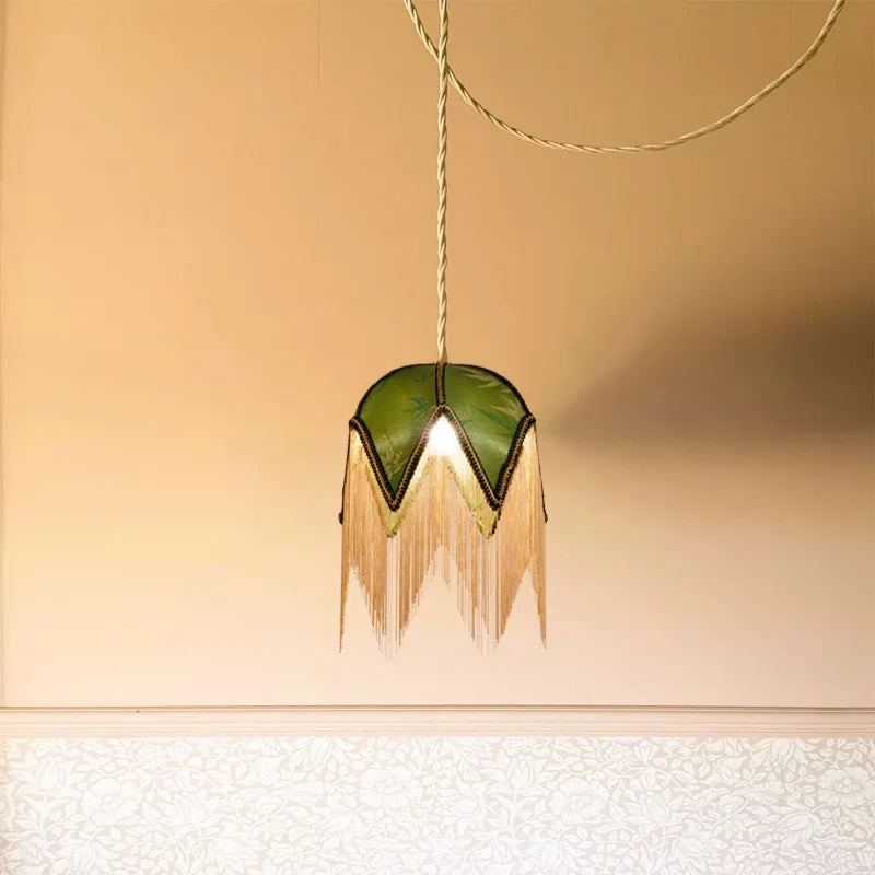 lustre nordique en tissu abat-jour design pour éclairage intérieur - vue 4 sur 8