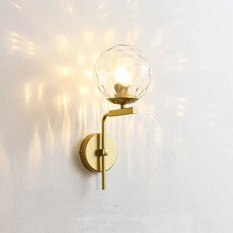 applique murale led moderne en forme de boule de verre pour décoration intérieure - vue 5 sur 10