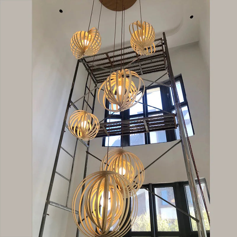 lustre lunaire rotatif design style nordique pour décoration intérieure - vue 5 sur 12