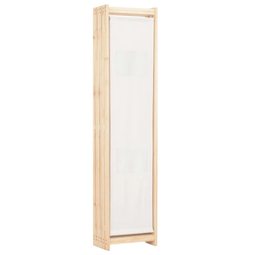 6-panel cream parting Wall, 240x4 cm fabric - vue 5 sur 7