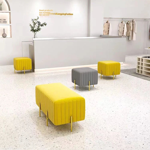 banc en velours nordique créatif multifonction pour le salon et la chambre