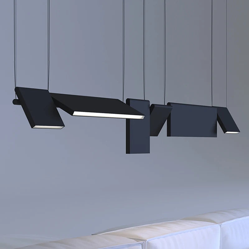 lustre led design moderne rotatif pour intérieur décoratif - vue 4 sur 8