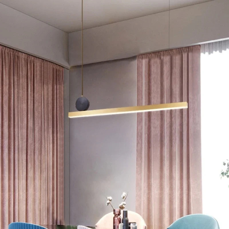 lustre en métal doré moderne pour décoration intérieure élégante - vue 4 sur 7