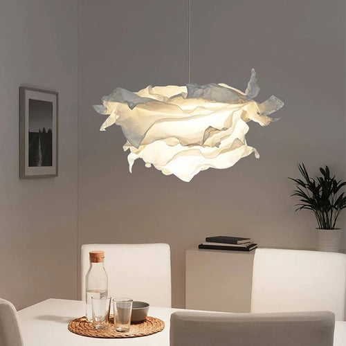 Minimalistischer LED-Papier-Kronleuchter für den Innenbereich DIY - vue 3 sur 12