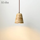 Nordische Pendelleuchte aus Stein für elegantes Innenraumlicht