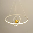 lustre circulaire en forme de boule de fer pour salon