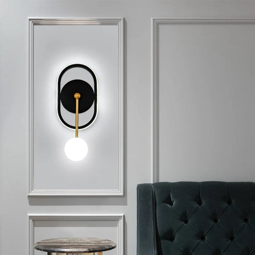 Nordische LED-Wandleuchte Minimalistisch mit Kugel - vue 4 sur 13