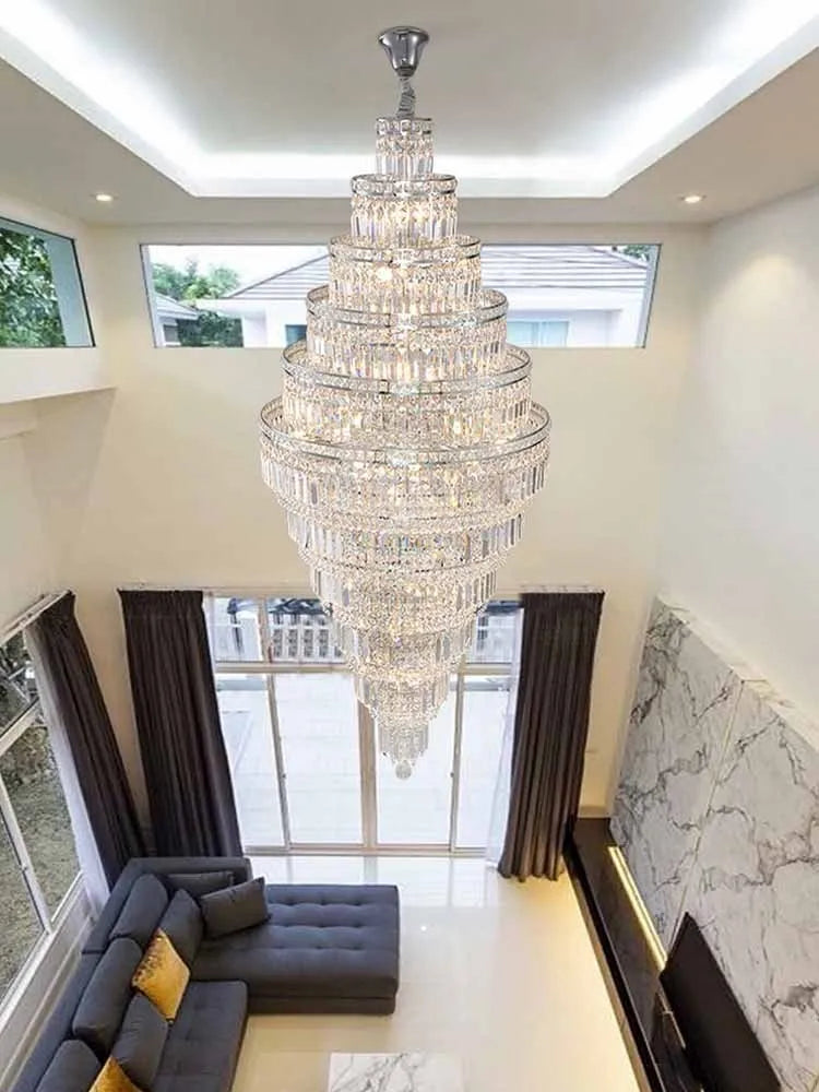 lustre moderne personnalisé en cristal pour éclairage élégant - vue 5 sur 10