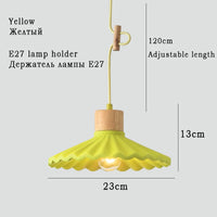 suspension moderne style nordique luminaire coloré macaron