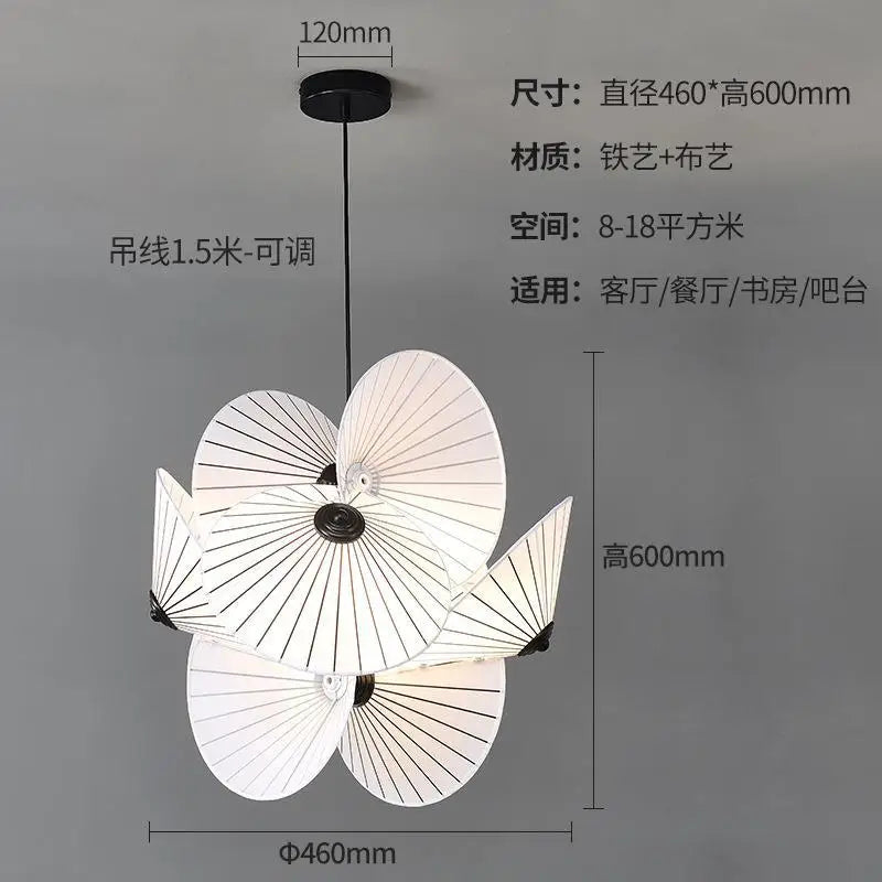 Lustre torsadé blanc moderne - vue 7 sur 7