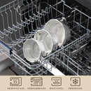 service table 3 bols ceramique effet marbre elegant
