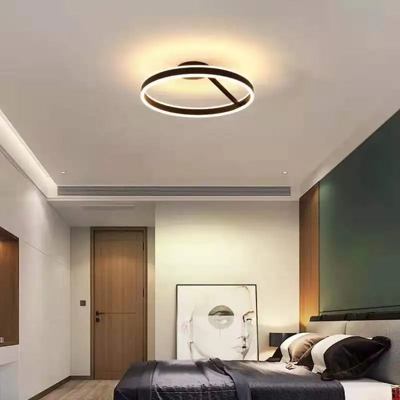 Nordischer LED-Kronleuchter mit verstellbarem Ring - vue 4 sur 12