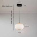lustre led en verre design minimaliste japonais créatif et artistique