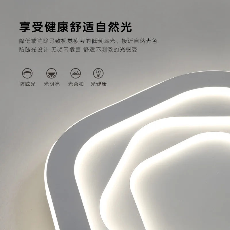Moderner minimalistisch gehaltener LED-Deckenleuchte mit extraflachem Design - vue 5 sur 12