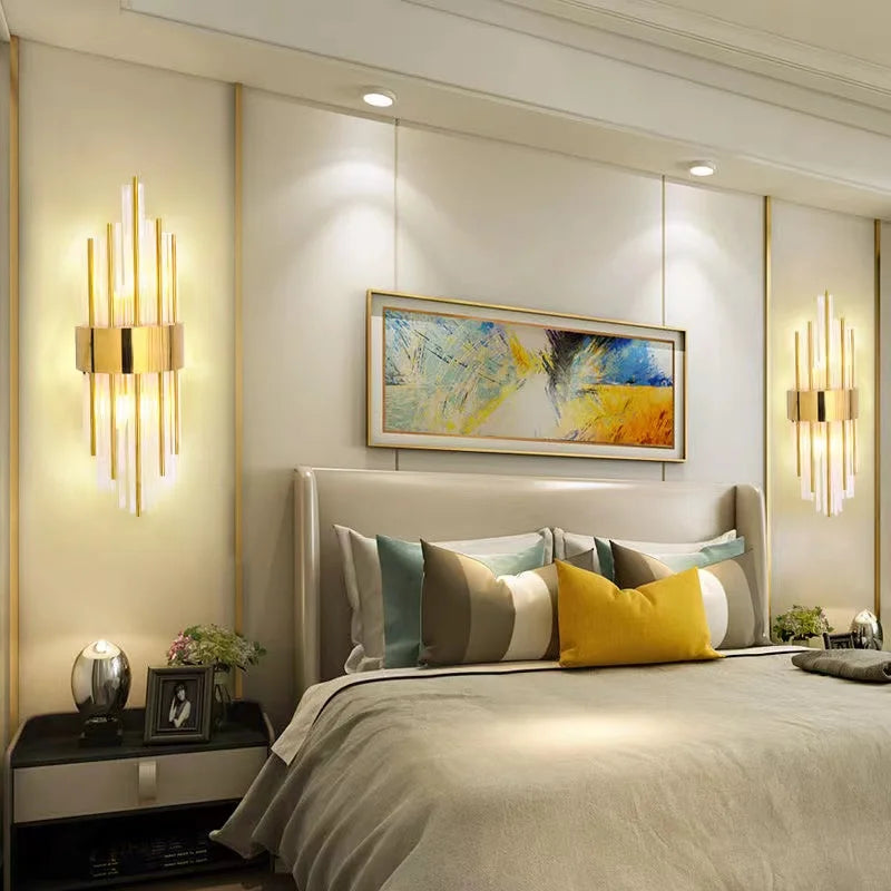 Elegante LED-Wandleuchte aus Kristall im nordischen Design - vue 5 sur 12