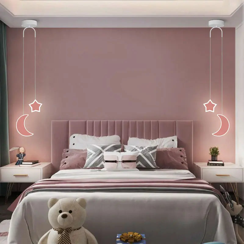 suspension créative pour enfants avec télécommande gradation étoile nuage lune - vue 5 sur 18