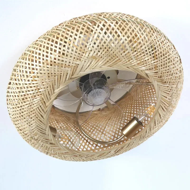 ventilateur lampe silencieux à lames invisibles avec télécommande décoratif