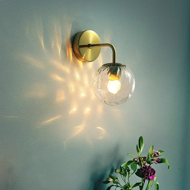 applique murale en verre style européen à led pour intérieur