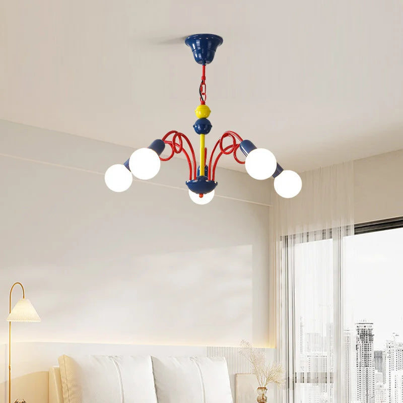 suspension vintage memphis lustre médiéval fruits luminaire lampara - vue 3 sur 10