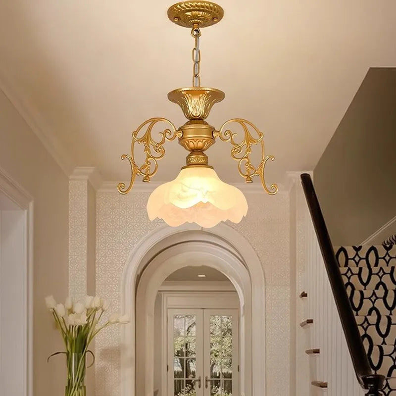lustre rétro industriel en fer et verre créatif - vue 5 sur 13