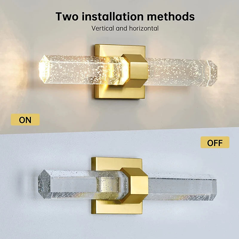 Modern Up and Down Wall Lamp for Home Bedroom Bedside Living Room Aisle Hallway Stair Wall Sconce Light 10W 110V 220V  Gold - vue 6 sur 7